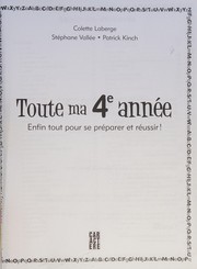 Cover of Toute ma 4e année by Colette Laberge