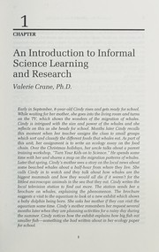 Cover of Informal Science Learning by Valerie Crane