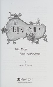 Cover of The friendship factor by Brenda Poinsett