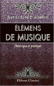 Front cover of Élémens de musique by Jean Le Rond d'Alembert