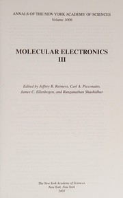 Front cover of Molecular electronics III by United Engineering Foundation Conference on Molecular-Scale Electronics, Science, and Technology (6th 2002 Key West, Fla.)