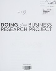 Cover of Doing Your Business Research Project by John Beech