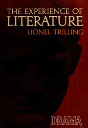 Front cover of The experience of literature by Lionel Trilling