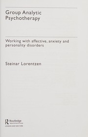 Cover of Group Analytic Psychotherapy by Steinar Lorentzen