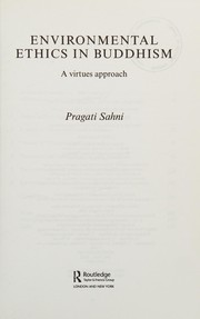 Front cover of Environmental ethics in Buddhism by Pragati Sahni