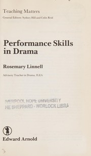 Front cover of Performance Skills in Drama (Teaching Matters) by Rosemary Linnell