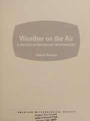 Front cover of Weather on the Air by Henson, Robert