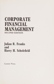 Front cover of Corporate financial management by Julian R. Franks