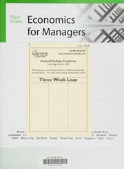 Cover of Economics for Managers, Global Edition by Paul G. Farnham