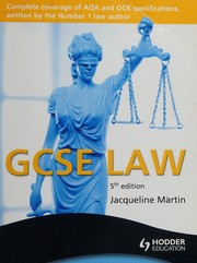 Cover of GCSE Law by Jacqueline Martin