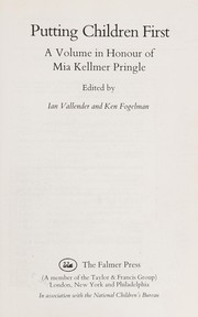 Cover of Putting children first by M. L. Kellmer Pringle