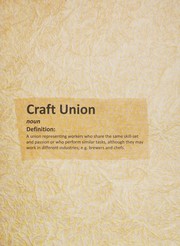 Cover of Craft union by Smith, Richard chef