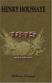 Cover of 1815 by Henry Houssaye