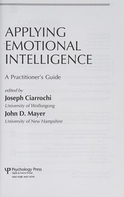 Cover of Applying emotional intelligence by Joseph Ciarrochi