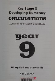 Cover of Key stage 3 developing numeracy by Hilary Koll
