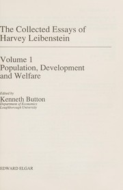 Cover of The collected essays of Harvey Leibenstein by Harvey Leibenstein