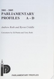 Front cover of Parliamentary profiles by Roth, Andrew