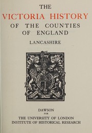 Front cover of The Victoria History of the County of Lancaster by J. Brownbill