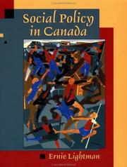 Front cover of Social Policy in Canada by Ernie Lightman