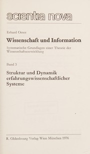 Front cover of Struktur und Dynamik erfahrungswissenschaftlicher Systeme by Erhard Oeser