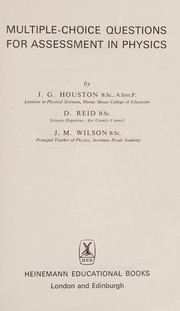 Front cover of Multiple-choice questions for assessment in physics by James Gardiner Houston