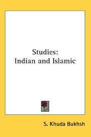 Cover of Studies by S. Khuda Bukhsh