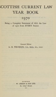 Cover of Scottish current law year book by George Robert Thomson
