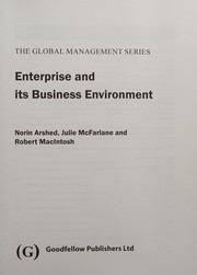Front cover of Enterprise and Its' Business Environment by Norin Arshed