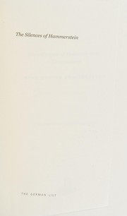 Cover of Hammerstein oder der Eigensinn by Hans Magnus Enzensberger