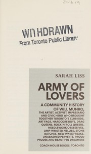 Front cover of Army of Lovers by Sarah Liss