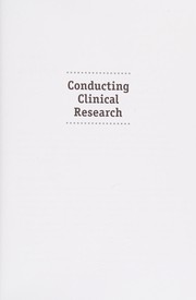 Front cover of Conducting clinical research by Judy Stone