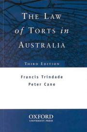 Front cover of Law of Torts in Australia by F.A. Trindade