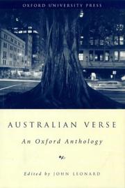 Cover of Australian Verse by John Leonard