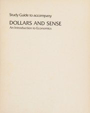Front cover of Study Guide to Accompany Dollars and Sense, an Introduction to EC by McCarty