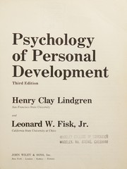Cover of Psychology of personal and social adjustment by Henry Clay Lindgren