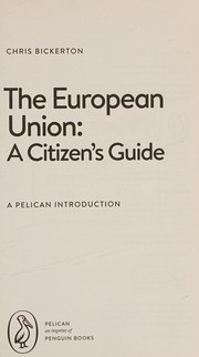 Front cover of The European Union by Chris Bickerton