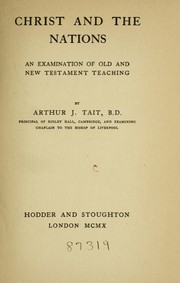 Front cover of Christ and the nations by Tait, Arthur J.