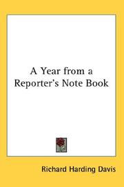 Front cover of A Year from a Reporter's Note Book by Richard Harding Davis