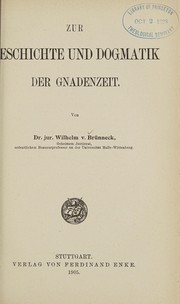 Front cover of Zur Geschichte und Dogmatik der Gnadenzeit by Wilhelm von Brünneck