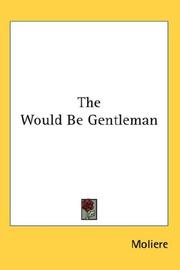 Cover of The would-be gentleman by Molière