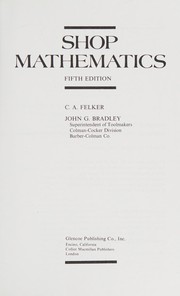 Cover of Shop mathematics by C. A. Felker