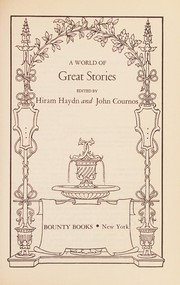 Front cover of World of Great Stories by Hiram Haydn