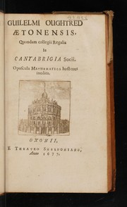 Front cover of Guilelmi Oughtred ... Opuscula mathematica hactenus inedita by Oughtred, William