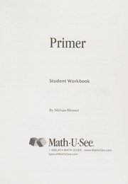Cover of Math U See- Primer by Inc Math-U-See