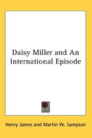 Front cover of Daisy Miller & An international episode by Henry James