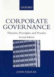 Front cover of Corporate governance by John H. Farrar