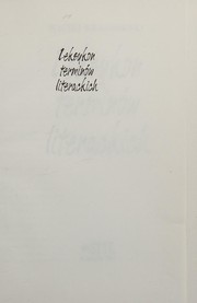 Front cover of Leksykon terminów literackich by Maciej Krassowski