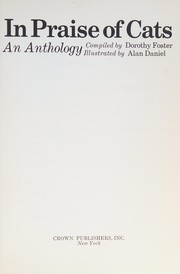 Front cover of In Praise of Cats by Unknown