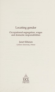 Cover of Locating gender by Janet Siltanen