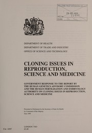 Front cover of Cloning Issues in Reproduction, Science and Medicine by Rand McNally